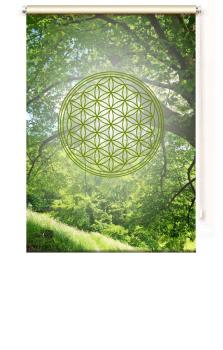 Extartiqe Duschrollo - Blume des Lebens green dream